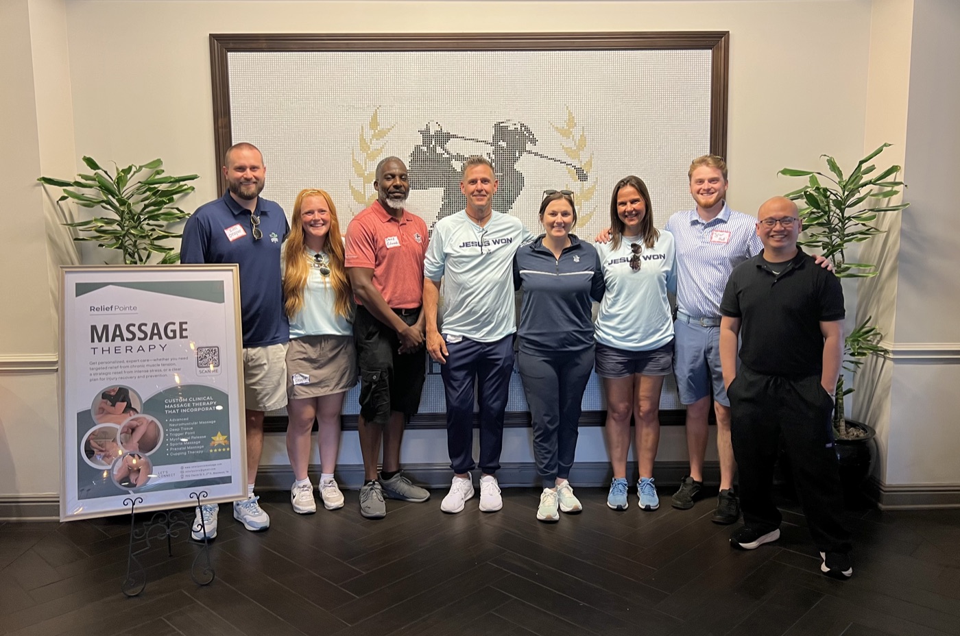 Relief Pointe providing clinical massage therapy to FCA Greater Nashville staff